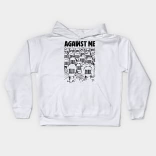 Barcode face Againts Me Kids Hoodie